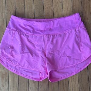Lululemon speed up 4” inseam lined Women's Sonic Pink Athletic Shorts size 10